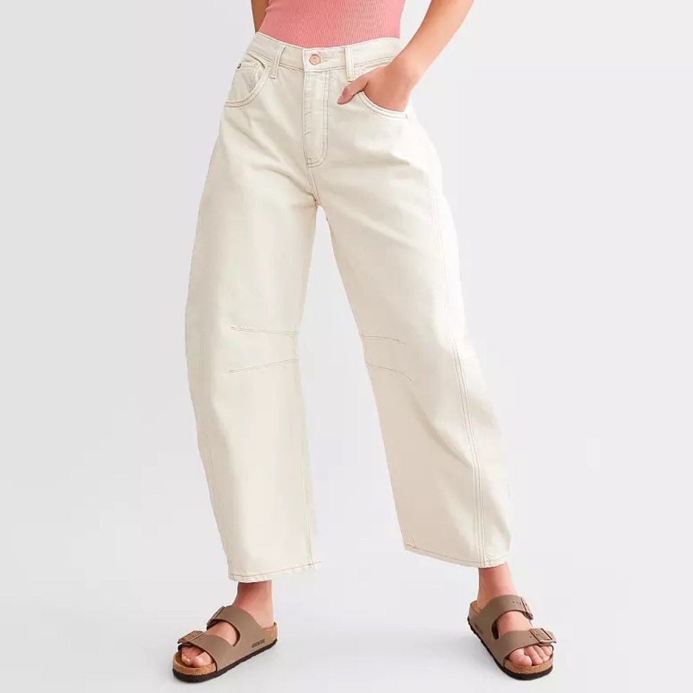 Free People Off-White Flare Jeans